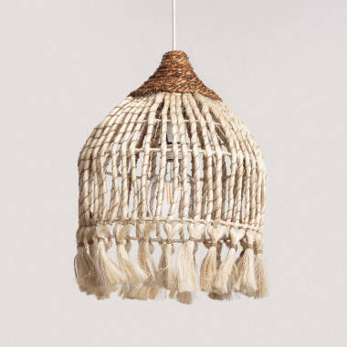 Kempo Buki Rattan & Ramie Pendant Lamp ILUZZIA