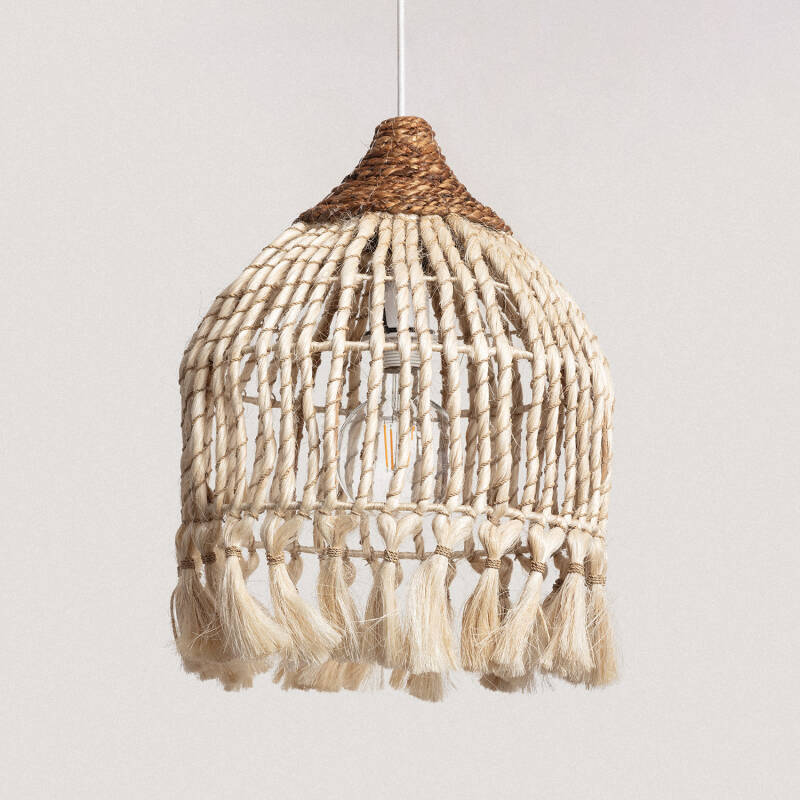 Product of Kempo Buki Rattan & Ramie Pendant Lamp ILUZZIA 