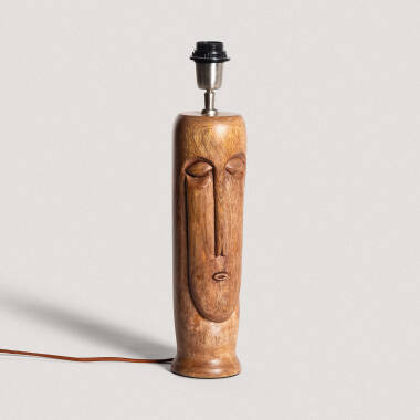 Totem Wooden Table Lamp Base with ILUZZIA