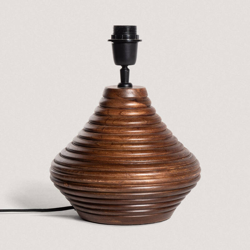 Produit de Base Lampe à Poser en Bois Akriti ILUZZIA