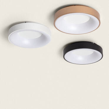 LEDKIA LED-Deckenleuchte 30W, Rechteckig – Holz & Metall, Dimmbar & Wählbare Farbtemperatur