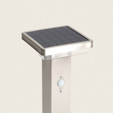 LED Bodenstehleuchte Außen Solar 5W 50cm Aluminium mit Bewegungssensor Barton Square