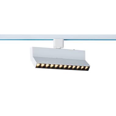 12W Elegant Optic Linear Dimmable LED Spotlight No Flicker CCT Selectable for Single Circuit Track in White