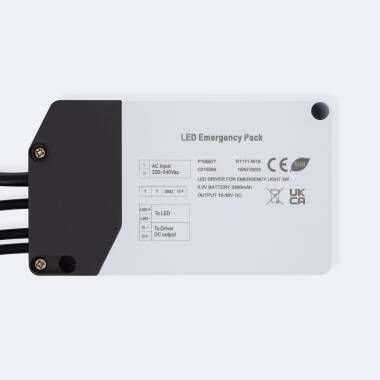 15-50V DC 3W Driver with Emergency Battery for LED Luminaires