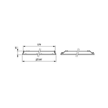 Produit de Panneau LED 60x60 cm PHILIPS Ledinaire 34W 3400lm Double Faisceau RC065B W60L60 