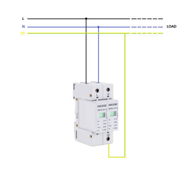 Produit de Parafoudre MAXGE 2P-Clase II-40kA-20kA-1,2kV