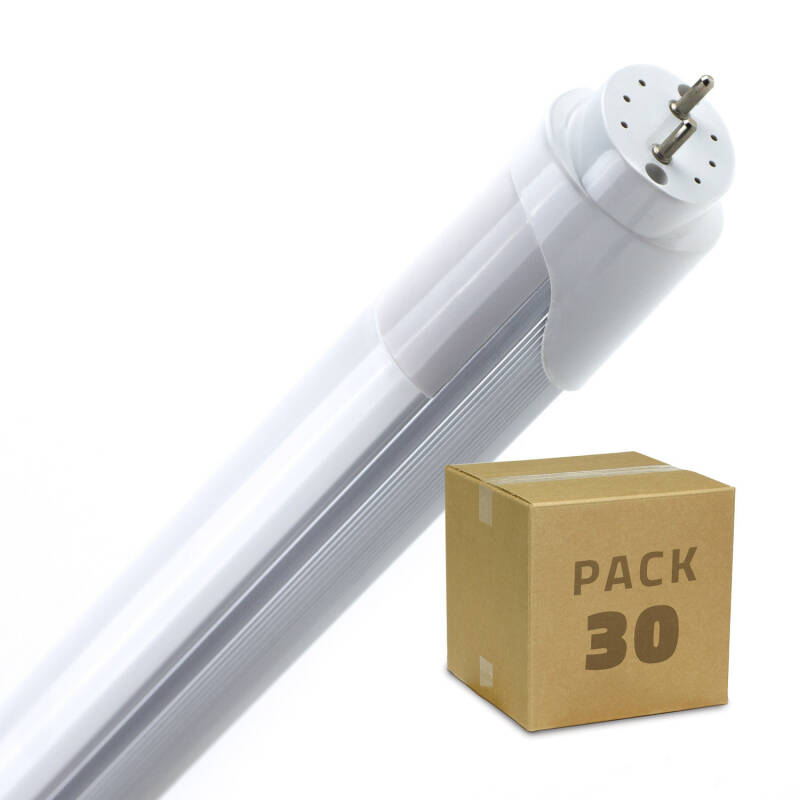 Produkt von 30er Pack LED T8-Röhre G 13 Aluminium 60 cm Einseitige Einspeisung 9W 120lm/W Neutrales Weiss