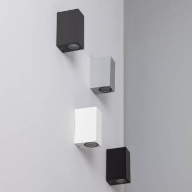 Prodotto da Applique da Parete per Esterni Alluminio Illuminazione Doppia Luce Miseno Bianco 