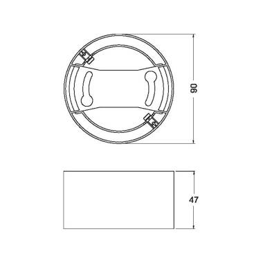 Product van Oppervlakteframe voor Downlight LED Zaagmaat Ø75 mm LEDVANCE