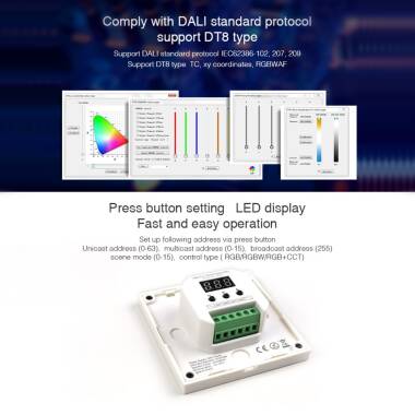 Prodotto da Telecomando DALI Touch LED MiBoxer DP3S per Controller Dimmer DL-X