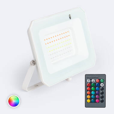 50W RGBW LED Floodlight with IR Remote IP65