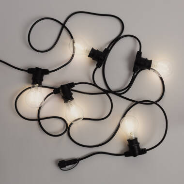 Prodotto da Kit Ghirlanda Luci per Esterni IP44 5m Nero + 5 Lampadine Filamento LED B22 2W A60