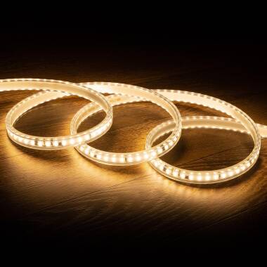 Product of 220V AC 120 LED/m Warm White IP65 Solid Dimmable LED Strip Autorectified Custom Cut every 10 cm