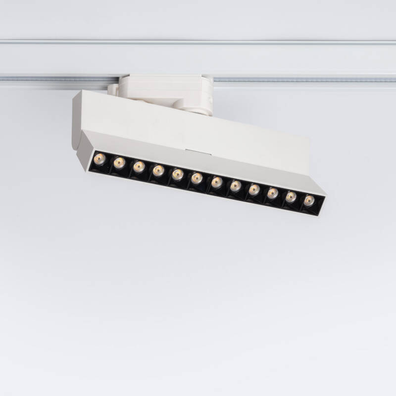 Product of 12W Elegant Optic Linear Dimmable LED Spotlight No Flicker CCT Selectable for Three Circuit Track in White