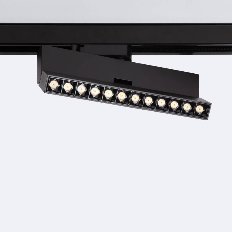 Product of Elegant 12W Linear Optic No Flicker CCT Dimmable LED Spotlight in Black for Single Circuit Track