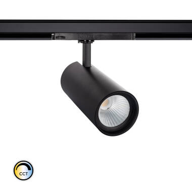 Spotlight New d'Angelo Zwart LED 30W CCT LIFUD Voor Driefasige Rail