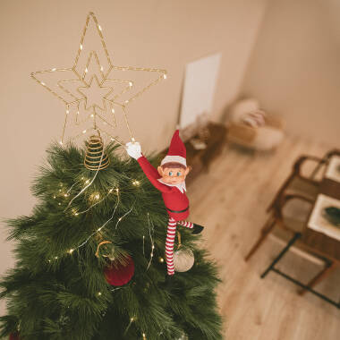 LED-Stern für Weihnachtsbaum aus Metall mit Jaione-Batterie