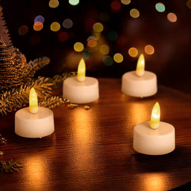 Pack of 4 Dahun Mini LED Candles with Battery