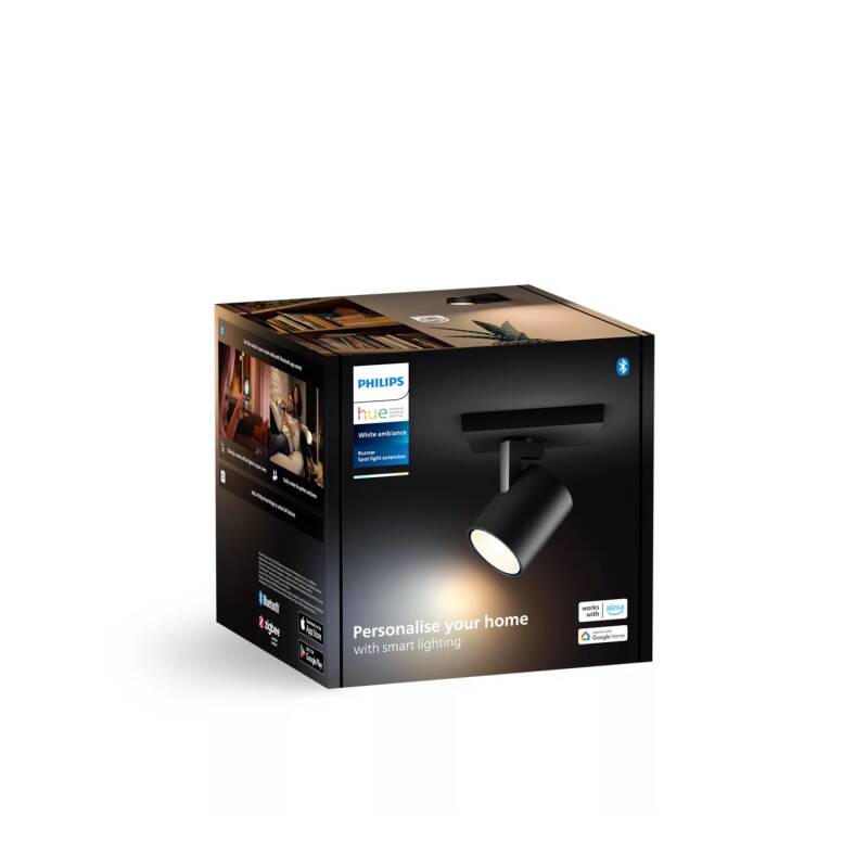 Product van Wandlamp White Ambiance Enkelvoudige Spot GU10 PHILIPS Runner Extensión