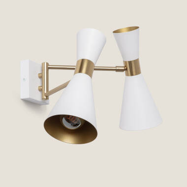 Product van Wandlamp van Metaal Instelbaar 2 Spots Jigger 