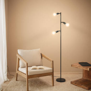 Produit de Lampadaire Métal Aratz 3 Spots