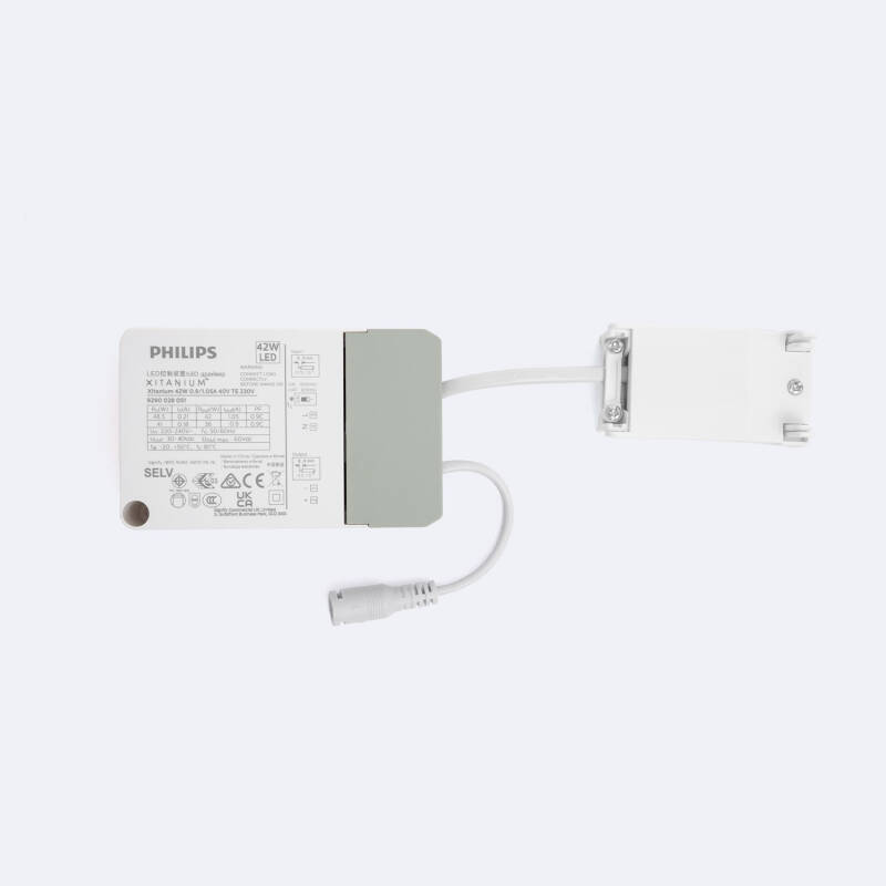 Produkt von Treiber Philips Xitanium Dimmbar TRIAC 220-240V No Flicker Ausgang 30-40V 1050mA 42W 9290 028 051 mit Schnellanschlussbox