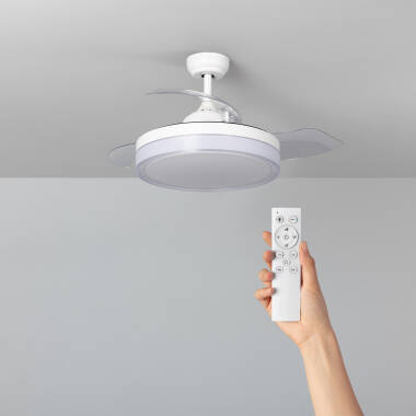 Caicos Silent Ceiling Fan with DC Motor in White 106cm