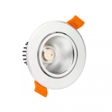 Oczko Downlight LED 12W COB Nastawne Okrągłe (UGR19) Srebrne Średnica Wycięcia Ø 90 mm Anti Flicker