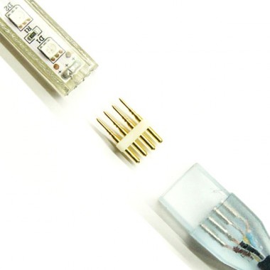 Produkt von 4-Pin-Stecker für LED Lichtschläuche RGB 220V SMD5050 Schnitt jede 25cm/100cm