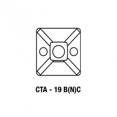Produkt od Balení Samolepicích Základen pro Stahovací Pásky Scotchflex CTA 19 BC 19 x 19mm (100 ks) 3M 7000092452-CC