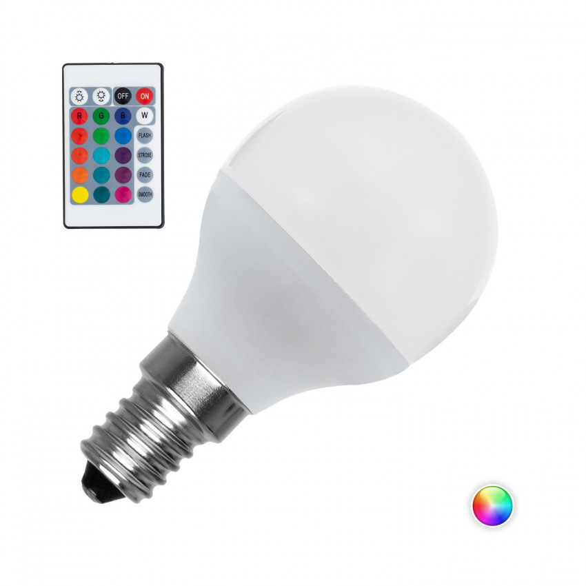 Product van LED Lamp Dimbaar  E14 4.5W 450 lm G45 RGBW    