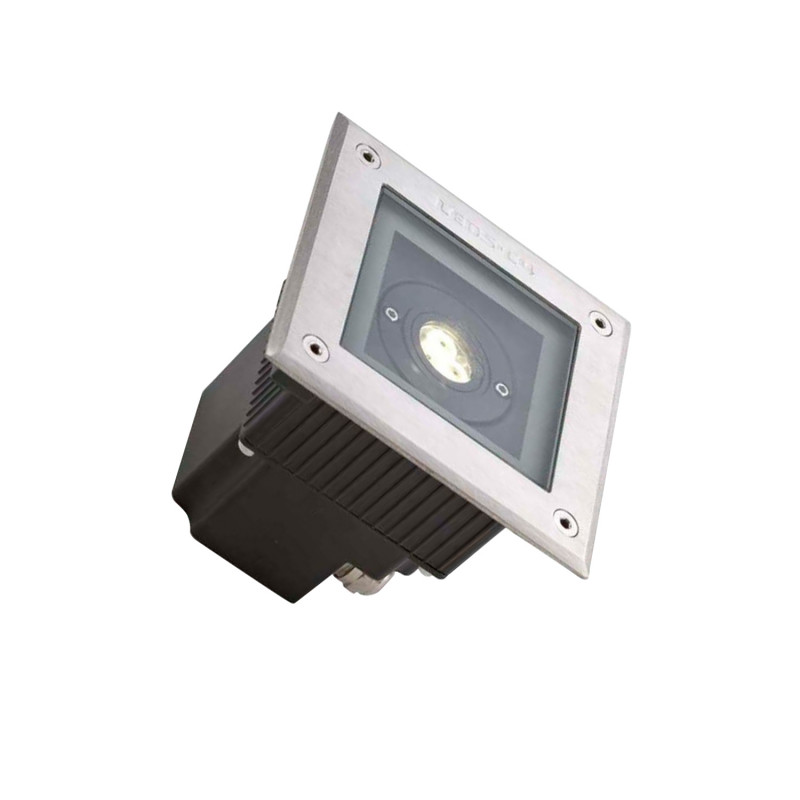 Produit de Spot LED Carré Encastrable au Sol Gea Power Led 6W IP67 LEDS-C4 55-9723-CA-CL
