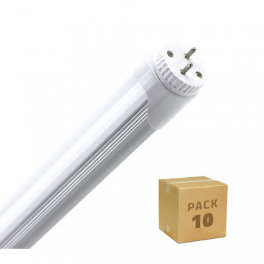 Doos met 10st LED buizen T8 G13  Aluminium  60cm met éénzijdige aansluiting 9W 120lm/W  Helder Wit
