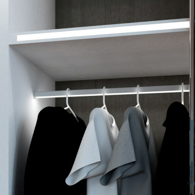 Product of Aluminium Profile for Wardrobe Clothes Hanger for LED Strips up to 12mm