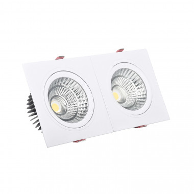 Spot LED Downlight Rectangulaire Double New Madison 20W Coupe 205x90 mm