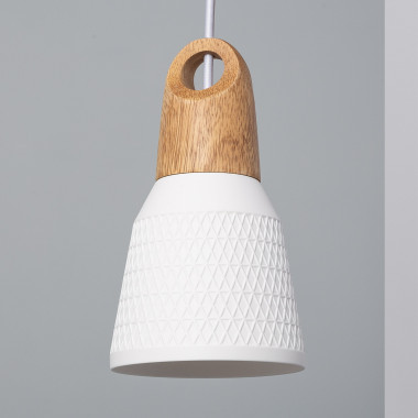 Hanglamp Retilles van keramiek en hout