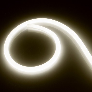 Warm White 360 Round Neon LED Strip 220V AC 120 LED/m Dimmable IP67 Custom Length
