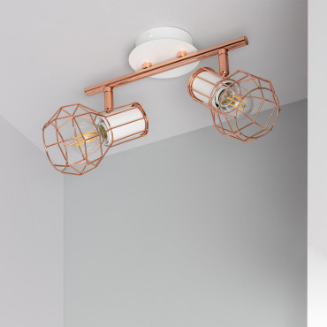 Product Lada Aluminium Adjustable 2 Spotlight Ceiling Lamp