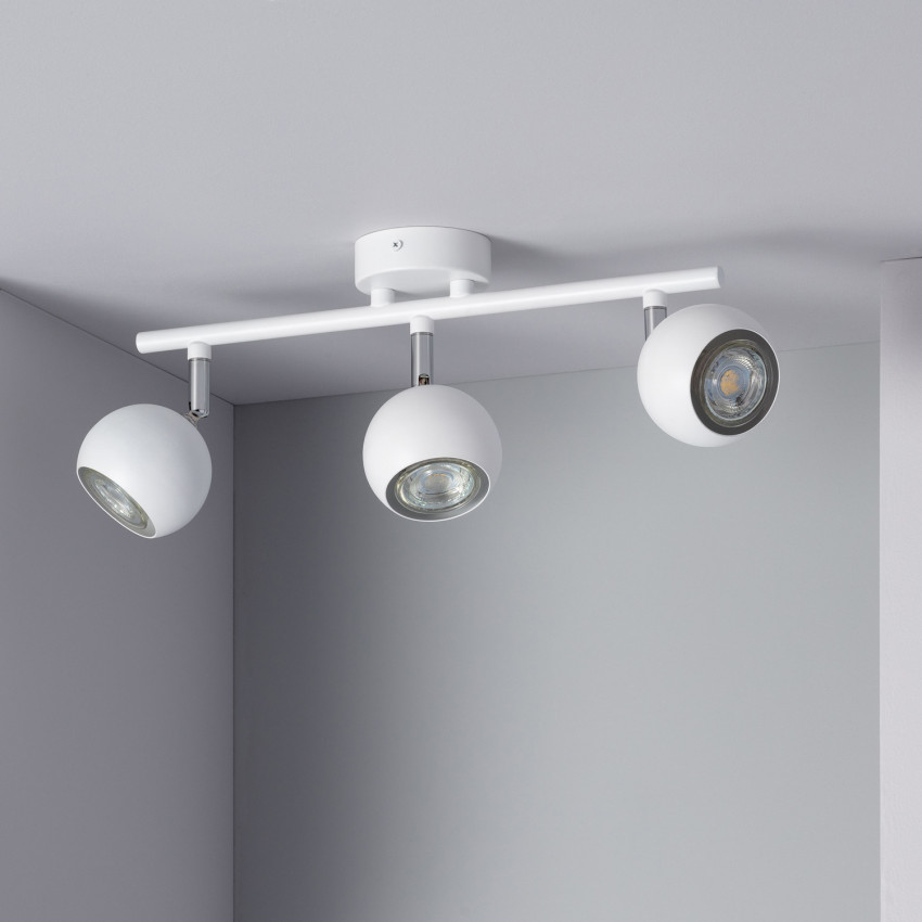 Product of Ates Adjustable Aluminium 3 Spotlight Black Ceiling Lamp