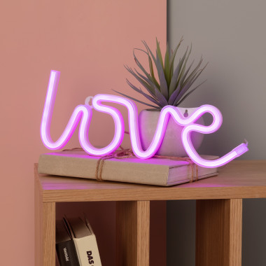 Neon LED Love mit Batterie - Ledkia