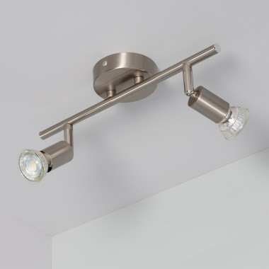 Plafondlamp Oasis met 2 Spotlights Zilver verstelbaar