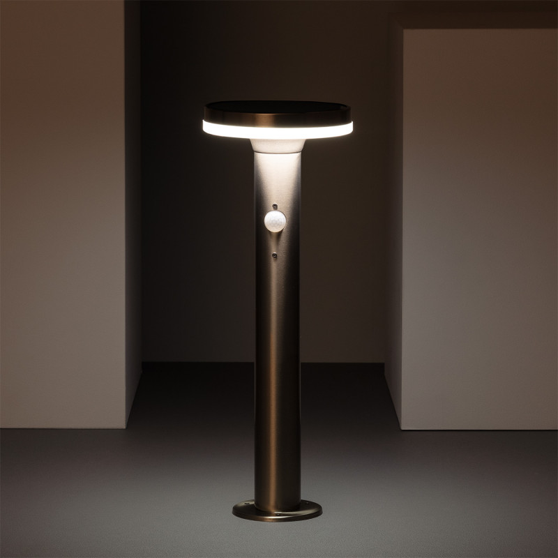 Product of Helios 6W Stainless Steel Solar LED Bollard with PIR Motion Detector 45cm