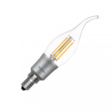 Lampadina LED Filamento E14 5W 470 lm BA38 Regolabile Candle PHILIPS