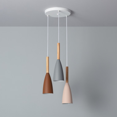 Rain Metal & Wood Pendant Lamp
