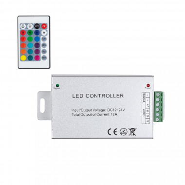 Produit de Contrôleur Variateur Ruban LED 12/24V DC RGB avec Télécommande IR High Power