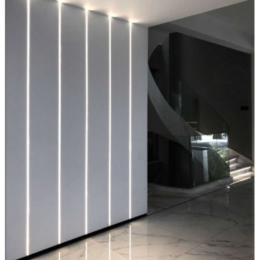 Profilé Aluminium Encastré dans Plâtre / Placo 2m pour Ruban LED - Ledkia