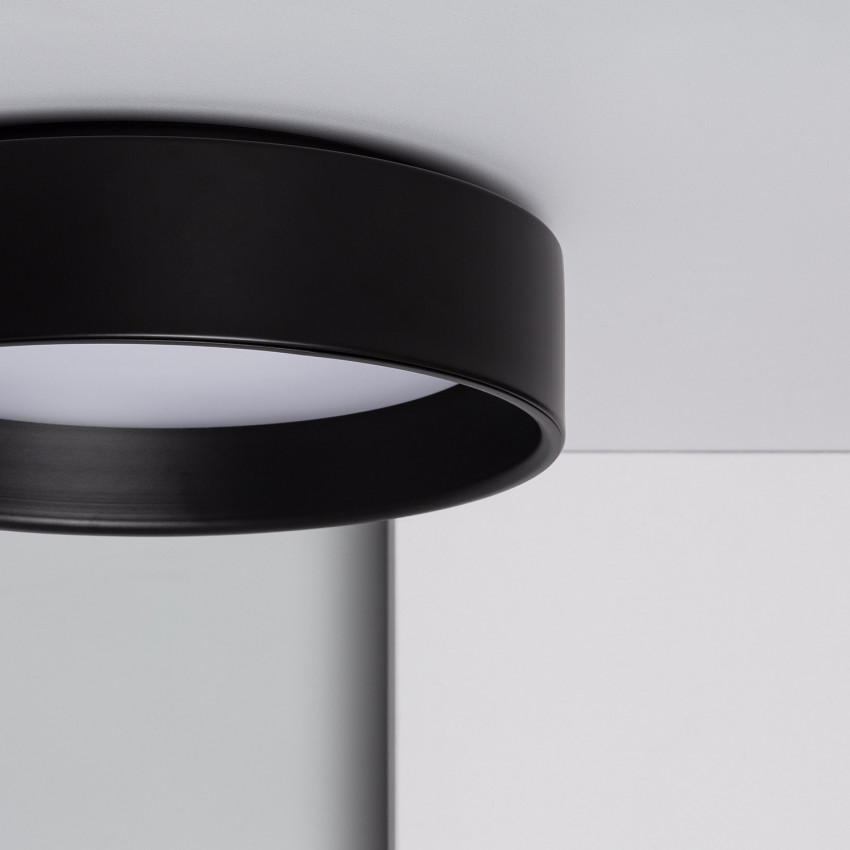 Produit de Plafonnier LED Rond Métal 15W CCT Sélectionnable Design Black Ø350 mm 