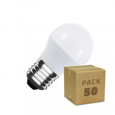 Doos met 50St LED Lampen E27 G45 5W Koel Wit