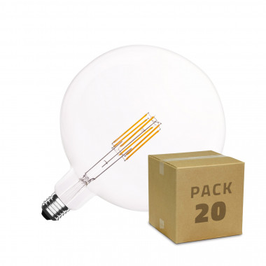 Box mit 20 LED-Leuchten E27 Dimmbares Filament Big Supreme G200 6W Warmweiß