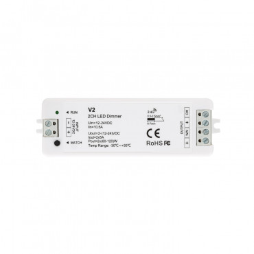 Product Controller Dimmbar LED-Streifen CCT 12/24V DC 2 Kanäle kompatibel mit RF-Fernbedienung